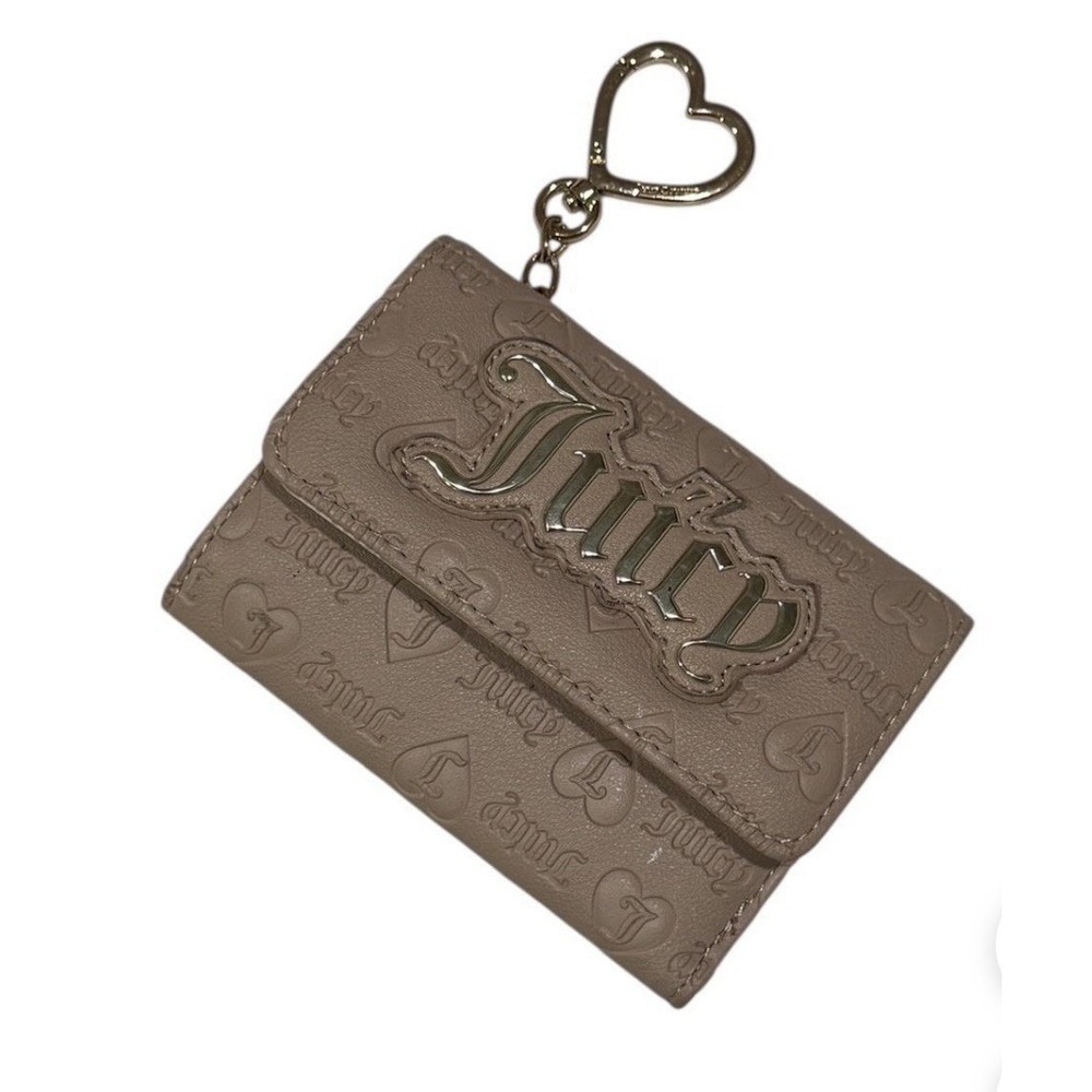 Juicy Couture Double Sided Trifold Wallet (Cafe/Gold)